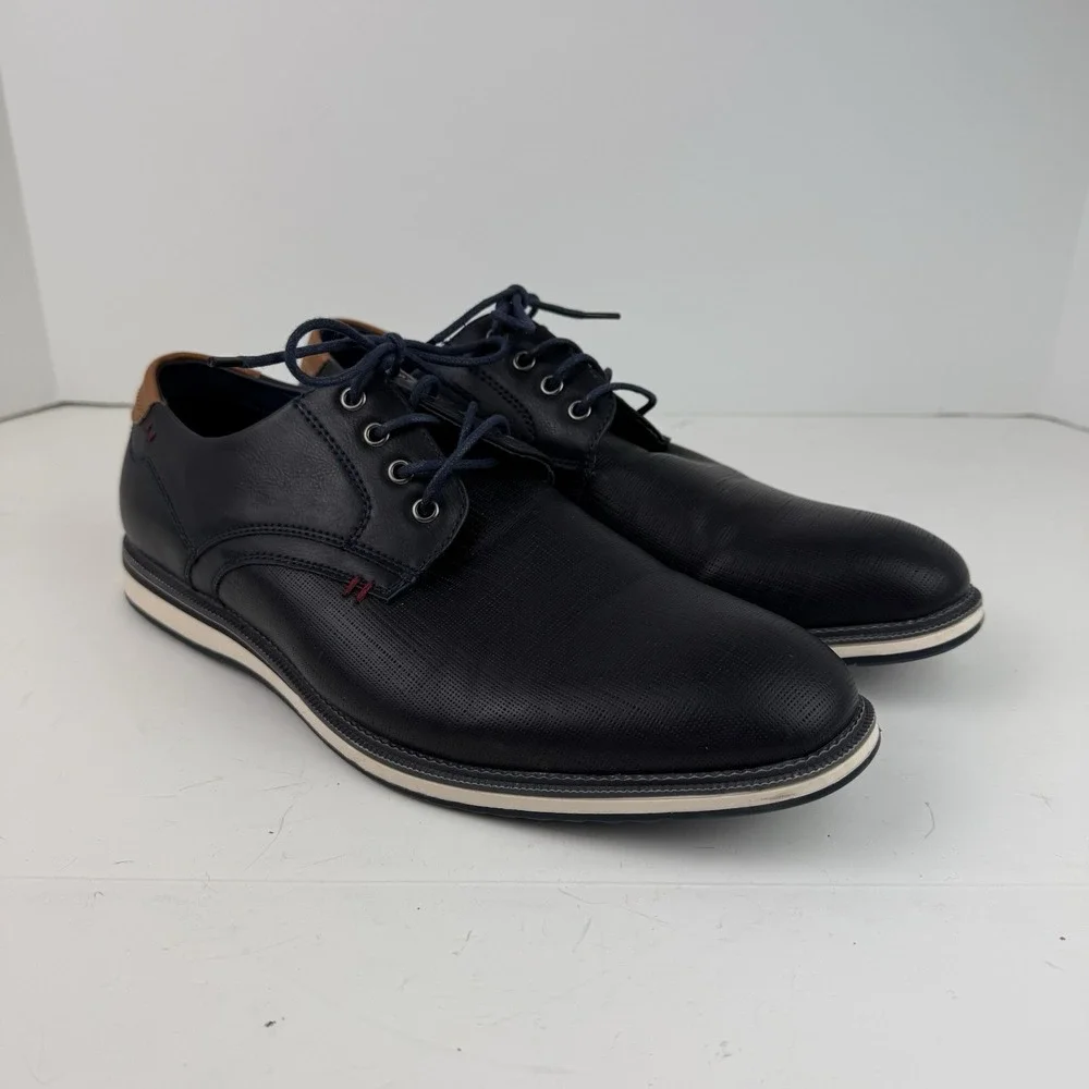 Men's Casual Dress Shoes Comfortable Business Work Breathable Shoes Size 10 Blue